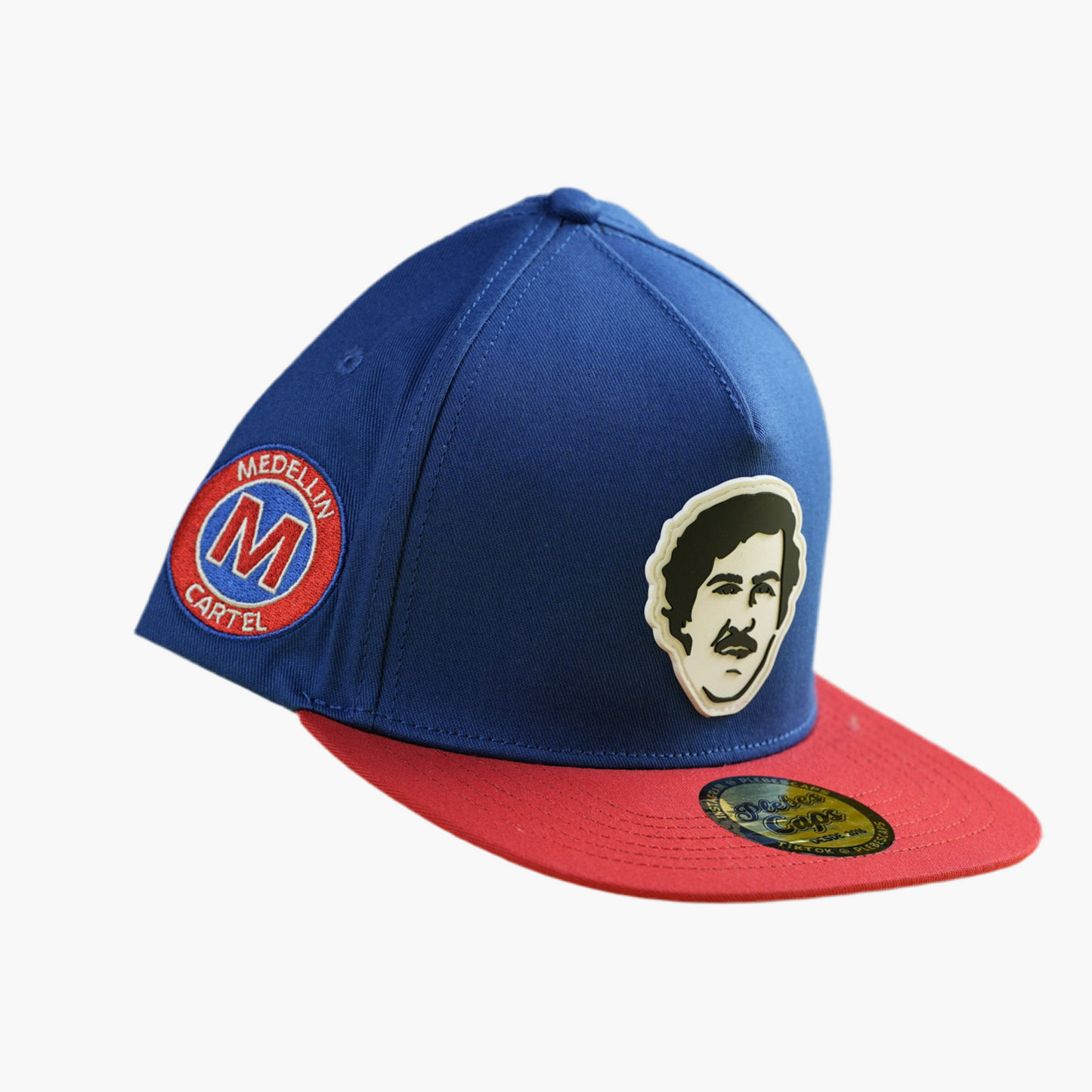 PLEBES CAPS AZUL CON ROJO