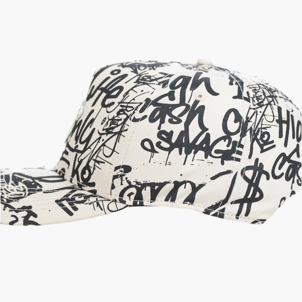Cash Only graffiti white