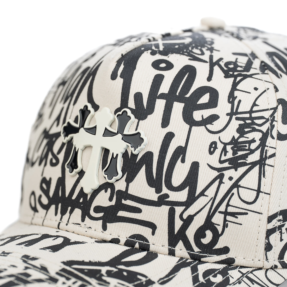 Cash Only graffiti white