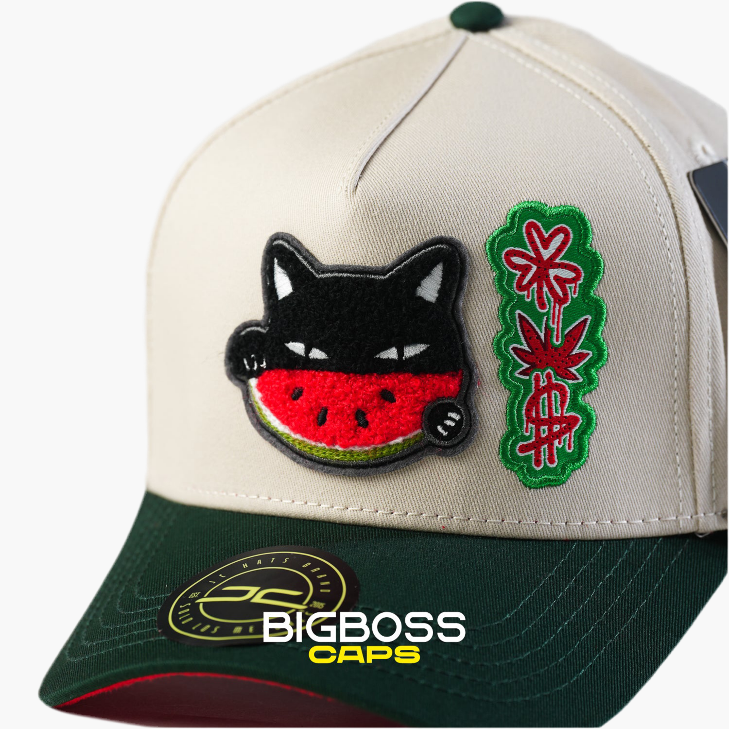 WATERMELON ON CAT BEIGE GREEN