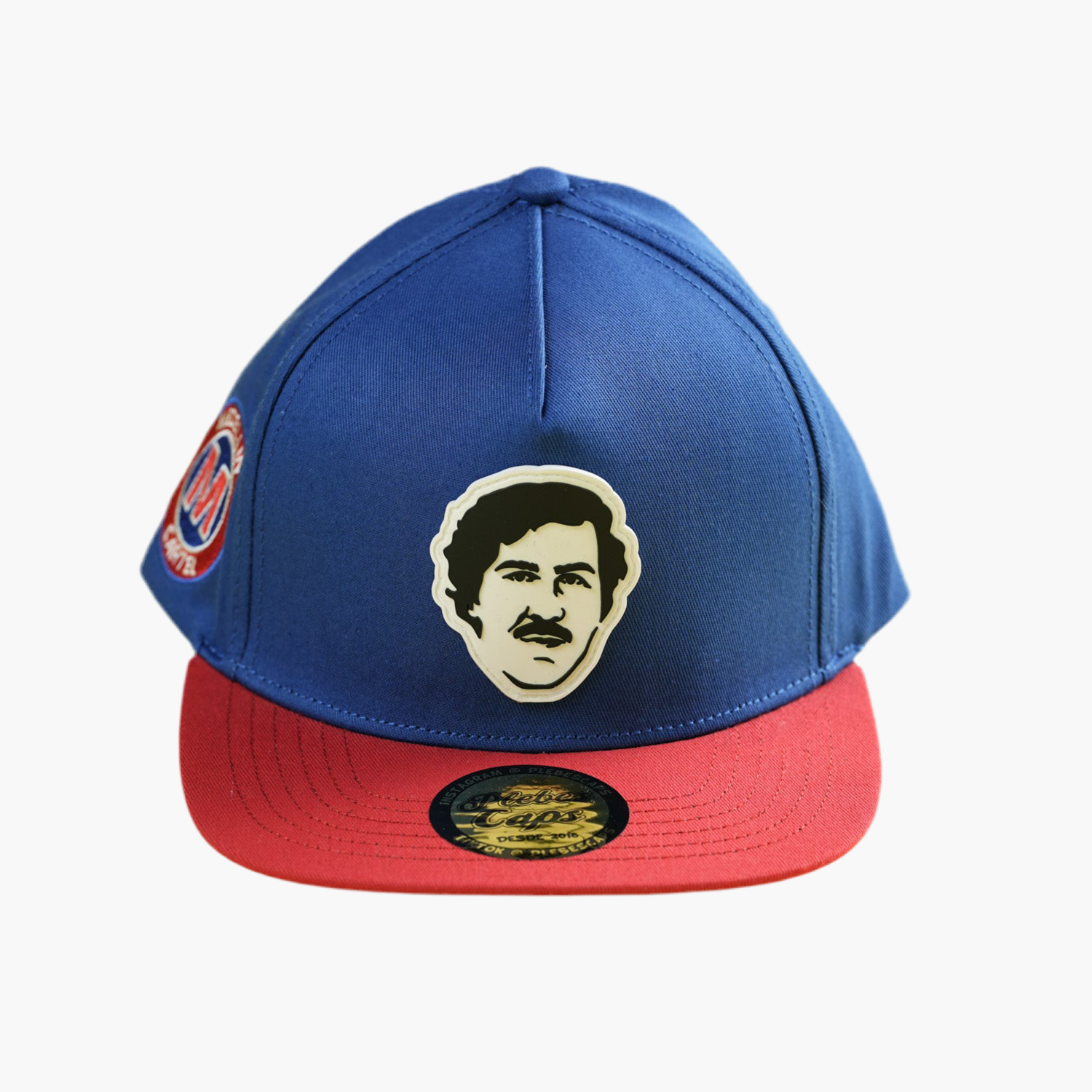 PLEBES CAPS AZUL CON ROJO