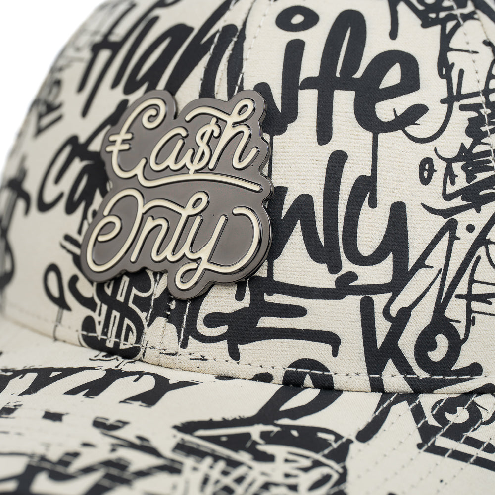Cash Only graffiti placa
