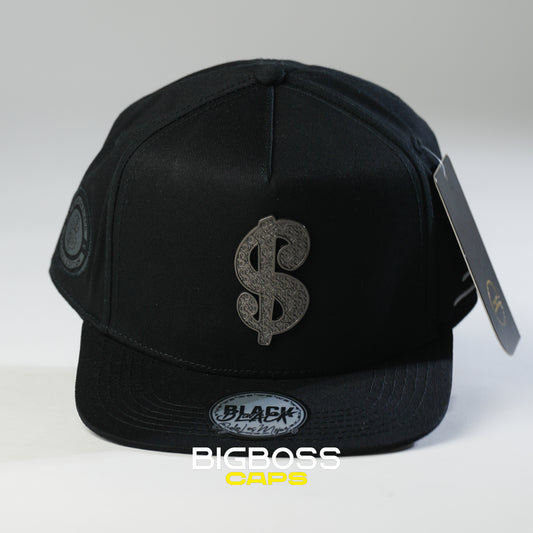 JC HATS - CASH BLACK ON BLACK PLANA