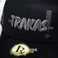 JC HATS - TRAKAS BLACK GRAY (CURVA)